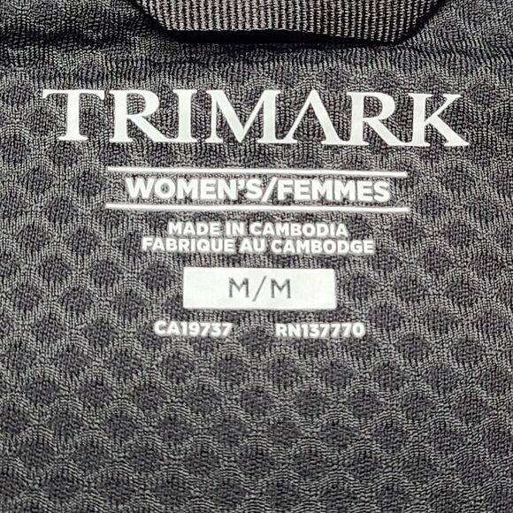 Trimark Pullover Womens Medium Black Half Zip Long Sleeve Eco Knit Performance - Picture 5 of 8
